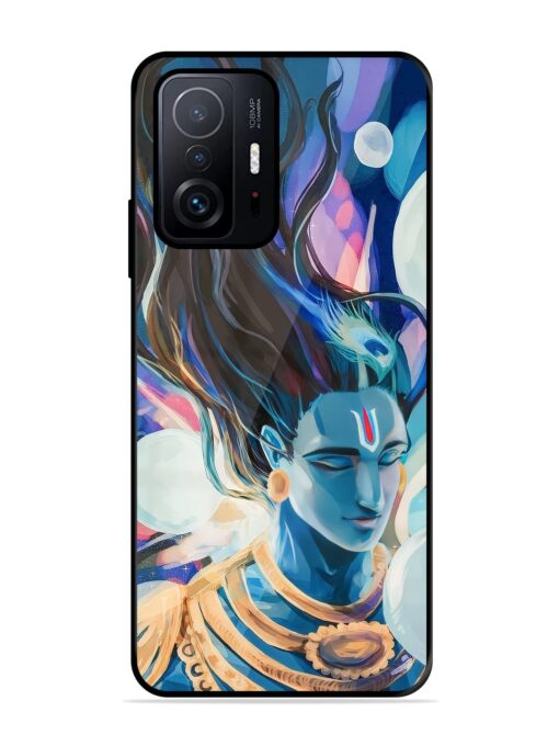 Bhagwan Sri Krishna Glossy Metal Phone Cover for Xiaomi Mi 11T Pro (5G) Zapvi