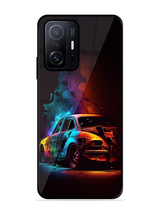 High Classic Car Art Glossy Metal Phone Cover for Xiaomi Mi 11T Pro (5G) Zapvi