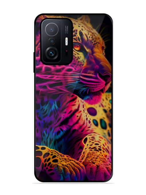 Leopard Art Glossy Metal Phone Cover for Xiaomi Mi 11T Pro (5G) Zapvi