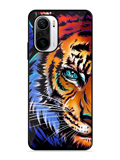 Colorful Lion Art Glossy Metal Phone Cover for Xiaomi Mi 11X (5G) Zapvi