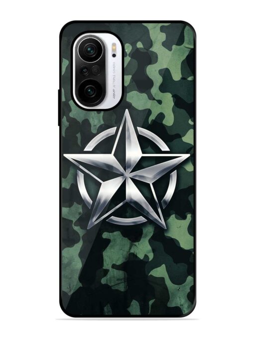 Indian Army Star Design Glossy Metal Phone Cover for Xiaomi Mi 11X (5G) Zapvi