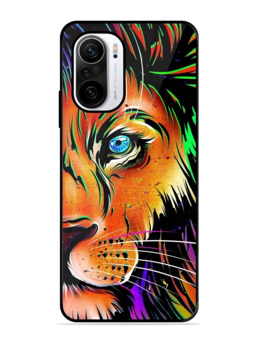 Colorful Lion Design Glossy Metal TPU Phone Cover for Xiaomi Mi 11X (5G)