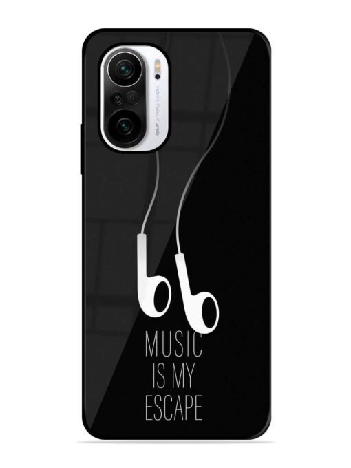 Music Is My Escape Glossy Metal Phone Cover for Xiaomi Mi 11X (5G) Zapvi