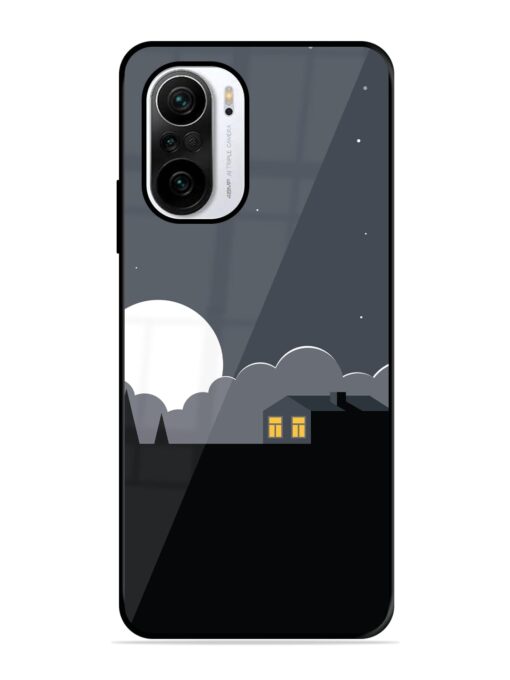 Full Moon Vector Art Glossy Metal Phone Cover for Xiaomi Mi 11X (5G)