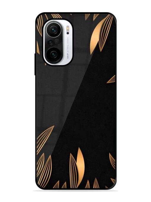 Golden Leaf Pattern Glossy Metal Phone Cover for Xiaomi Mi 11X (5G) Zapvi