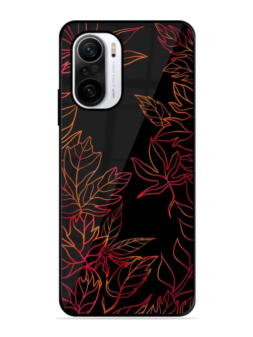 Red Floral Pattern Glossy Metal Phone Cover for Xiaomi Mi 11X (5G) Zapvi