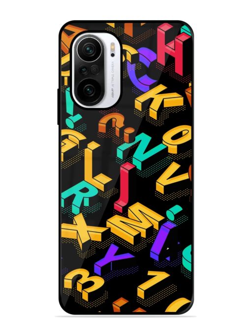 Seamless Pattern With Letters Glossy Metal Phone Cover for Xiaomi Mi 11X (5G) Zapvi