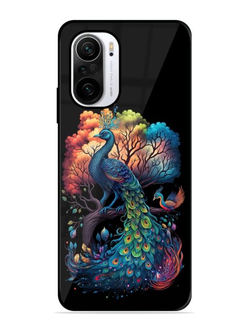 Peacock Tree Art Glossy Metal Phone Cover for Xiaomi Mi 11X (5G) Zapvi