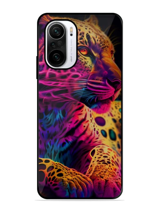 Leopard Art Glossy Metal Phone Cover for Xiaomi Mi 11X (5G) Zapvi