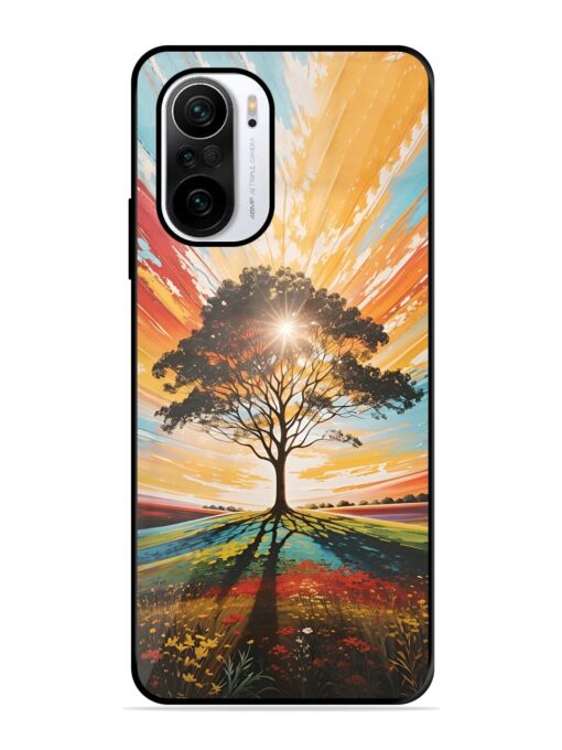 Abstract Tree Colorful Art Glossy Metal Phone Cover for Xiaomi Mi 11X (5G) Zapvi