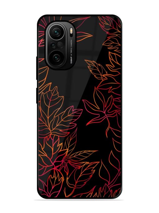 Red Floral Pattern Glossy Metal Phone Cover for Xiaomi Mi 11X Pro (5G) Zapvi