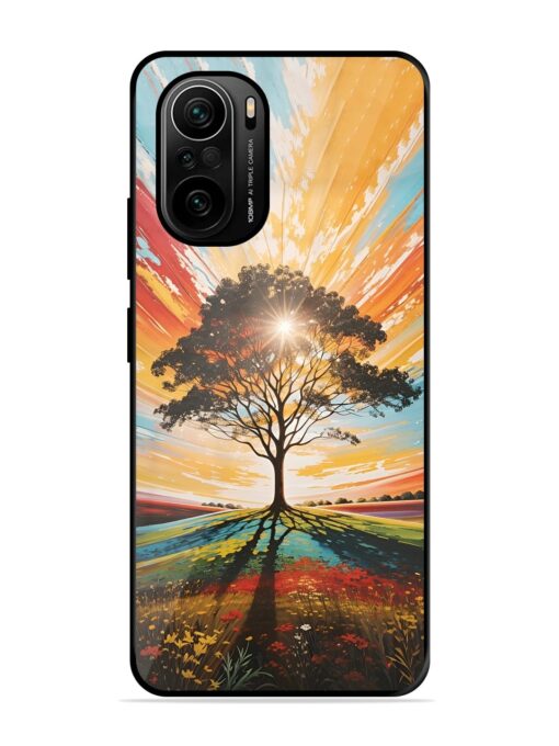 Abstract Tree Colorful Art Glossy Metal Phone Cover for Xiaomi Mi 11X Pro (5G) Zapvi