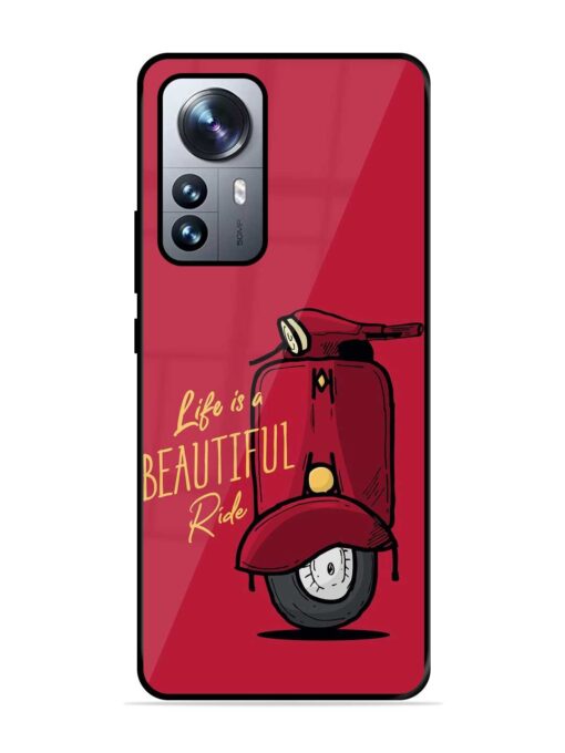 Life Is Beautiful Rides Glossy Metal Phone Cover for Xiaomi Mi 12 Pro (5G)