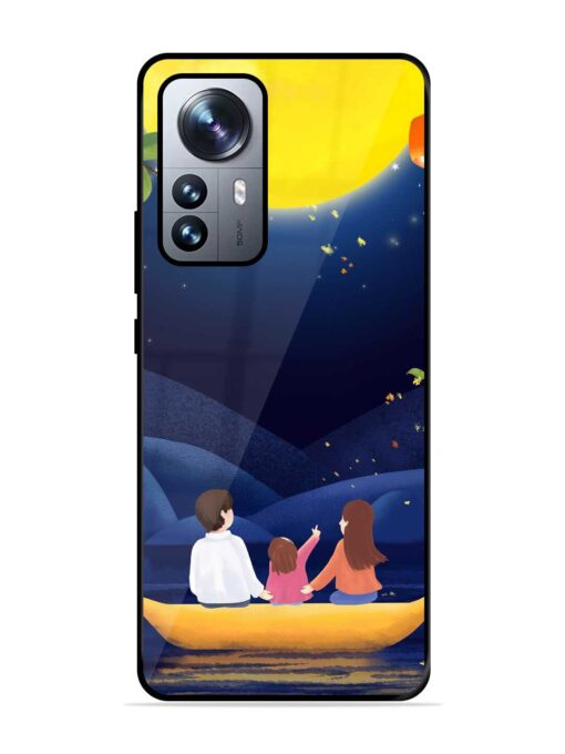 Happy Family And Beautiful View Glossy Metal Phone Cover for Xiaomi Mi 12 Pro (5G)