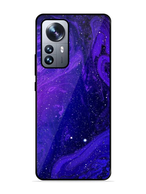 Galaxy Acrylic Abstract Art Glossy Metal Phone Cover for Xiaomi Mi 12 Pro (5G) Zapvi