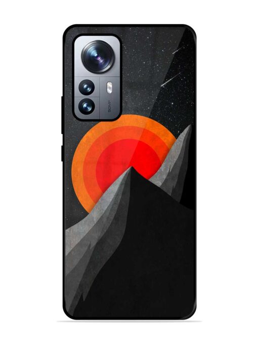 Black Mountain Glossy Metal Phone Cover for Xiaomi Mi 12 Pro (5G)