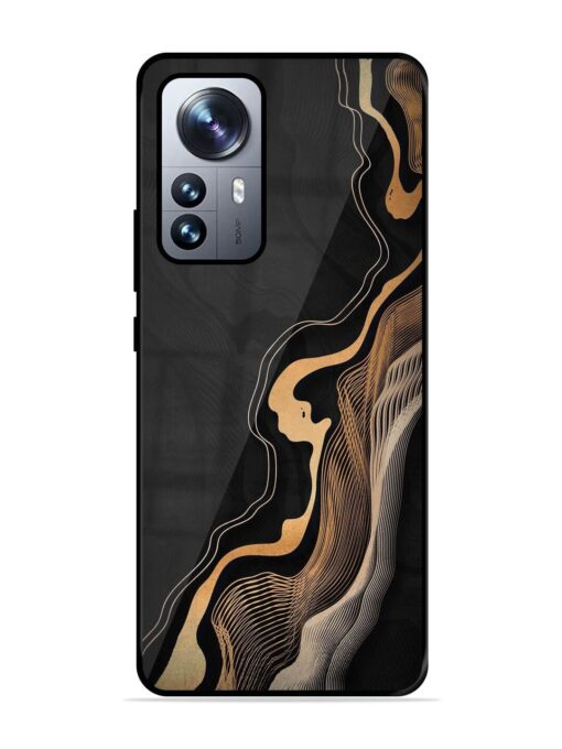 Abstract Art Glossy Metal TPU Phone Cover for Xiaomi Mi 12 Pro (5G) Zapvi