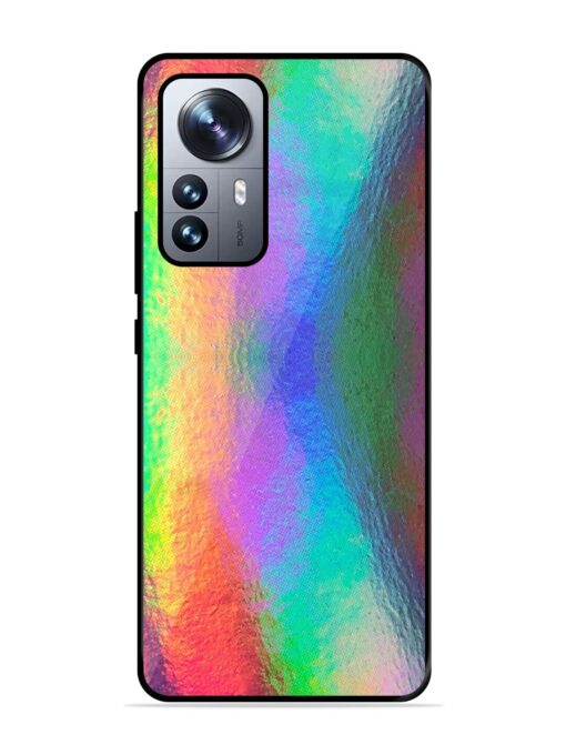 Colorful Holographic Background Glossy Metal TPU Phone Cover for Xiaomi Mi 12 Pro (5G) Zapvi