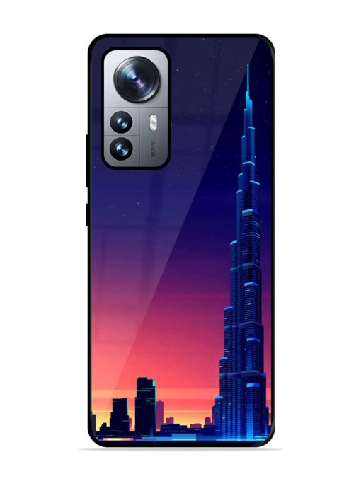 Burj Khalifa Abstract Glossy Metal Phone Cover for Xiaomi Mi 12 Pro (5G)