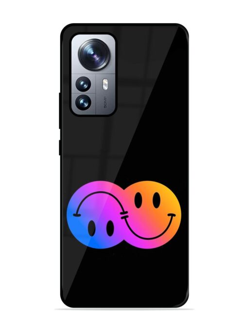 Gradient Smile Art Glossy Metal TPU Phone Cover for Xiaomi Mi 12 Pro (5G) Zapvi