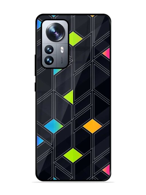 Abstract Mosaic Seamless Glossy Metal Phone Cover for Xiaomi Mi 12 Pro (5G) Zapvi