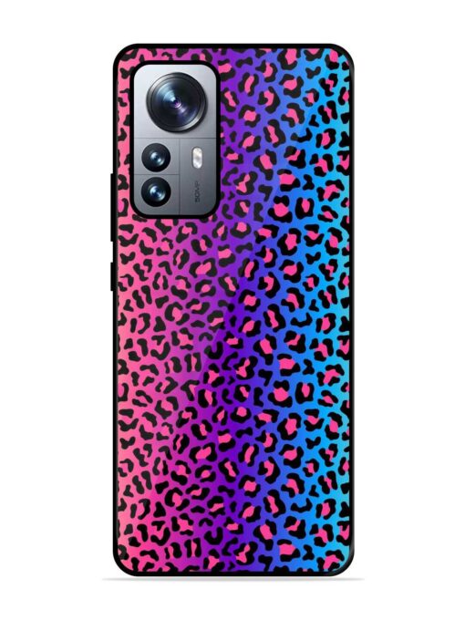 Colorful Leopard Seamless Glossy Metal Phone Cover for Xiaomi Mi 12 Pro (5G) Zapvi