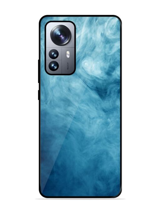 Blue Smoke Art Glossy Metal Phone Cover for Xiaomi Mi 12 Pro (5G)