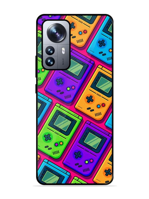 Game Seamless Pattern Glossy Metal Phone Cover for Xiaomi Mi 12 Pro (5G) Zapvi