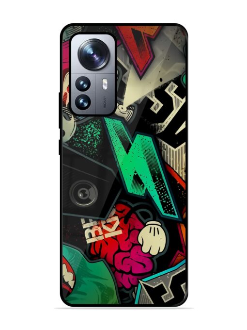 Graffiti Art Glossy Metal Phone Cover for Xiaomi Mi 12 Pro (5G) Zapvi