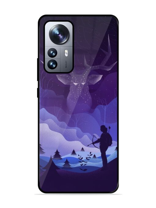 Deer Forest River Glossy Metal Phone Cover for Xiaomi Mi 12 Pro (5G) Zapvi