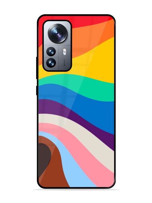 Minimal Pride Art Glossy Metal Phone Cover for Xiaomi Mi 12 Pro (5G) Zapvi