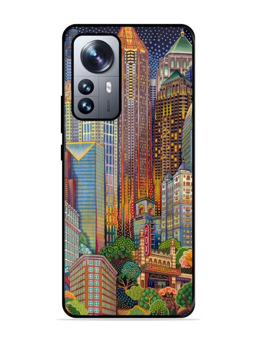 Cityscapes Art Glossy Metal Phone Cover for Xiaomi Mi 12 Pro (5G)