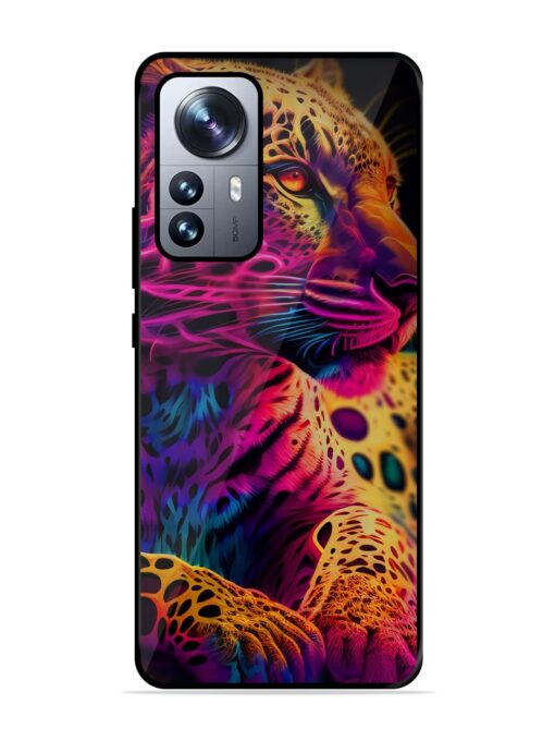 Leopard Art Glossy Metal Phone Cover for Xiaomi Mi 12 Pro (5G) Zapvi