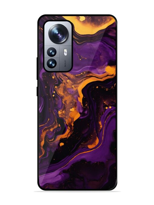 Painting Of A Purple Glossy Metal Phone Cover for Xiaomi Mi 12 Pro (5G) Zapvi