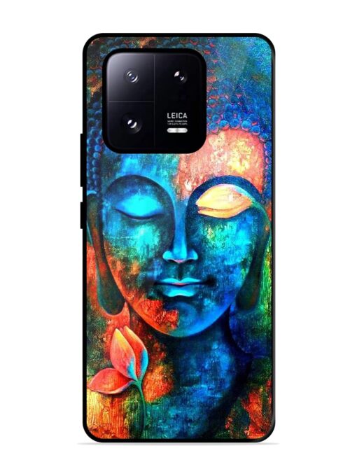 Buddha Painting Glossy Metal Phone Cover for Xiaomi Mi 13 Pro (5G)