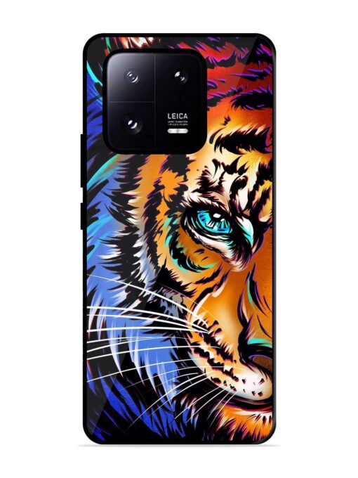 Colorful Lion Art Glossy Metal Phone Cover for Xiaomi Mi 13 Pro (5G) Zapvi