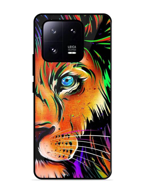 Colorful Lion Design Glossy Metal TPU Phone Cover for Xiaomi Mi 13 Pro (5G) Zapvi