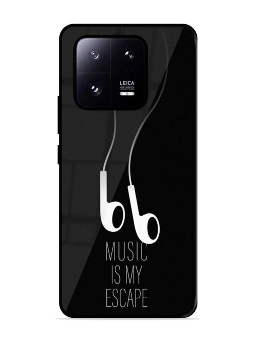 Music Is My Escape Glossy Metal Phone Cover for Xiaomi Mi 13 Pro (5G)