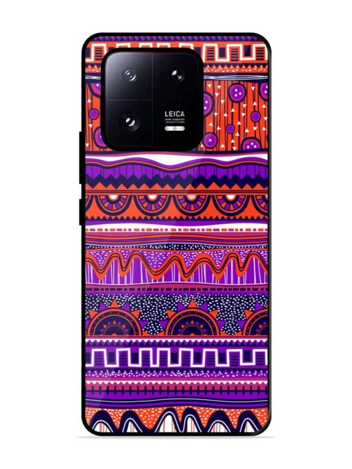 Ethnic Seamless Pattern Glossy Metal TPU Phone Cover for Xiaomi Mi 13 Pro (5G) Zapvi