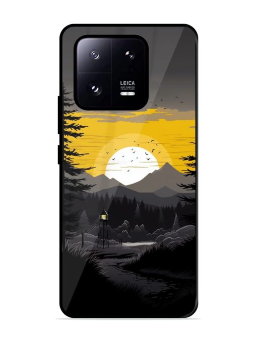 Sunset Vector Glossy Metal Phone Cover for Xiaomi Mi 13 Pro (5G) Zapvi