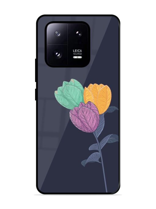 Flower Vector Glossy Metal Phone Cover for Xiaomi Mi 13 Pro (5G) Zapvi