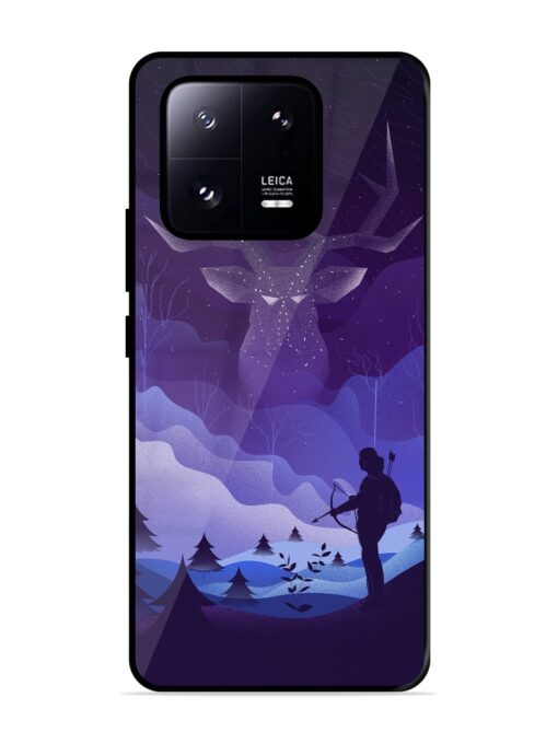 Deer Forest River Glossy Metal Phone Cover for Xiaomi Mi 13 Pro (5G)