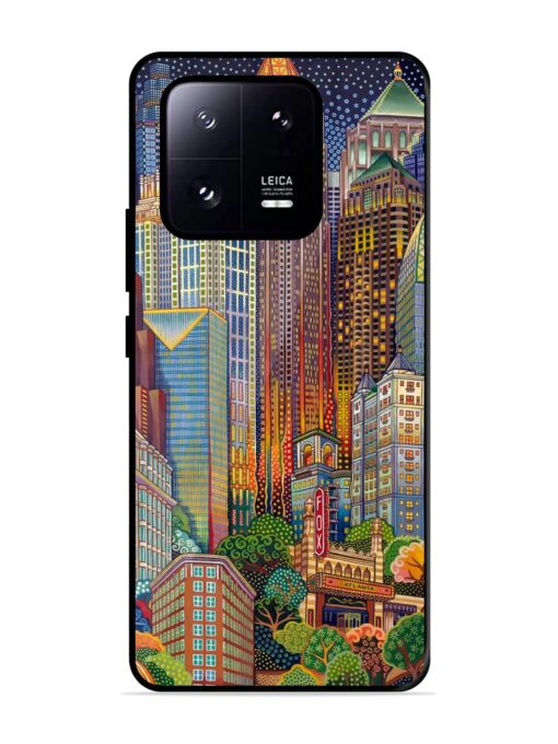 Cityscapes Art Glossy Metal Phone Cover for Xiaomi Mi 13 Pro (5G)