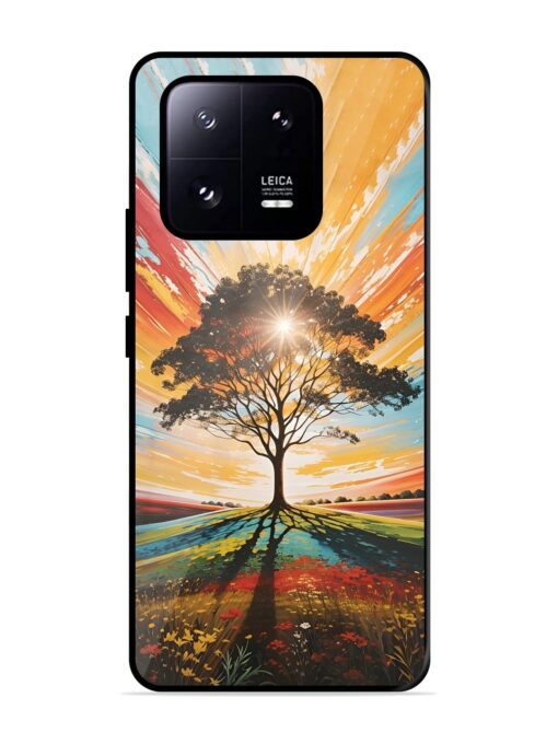 Abstract Tree Colorful Art Glossy Metal Phone Cover for Xiaomi Mi 13 Pro (5G)