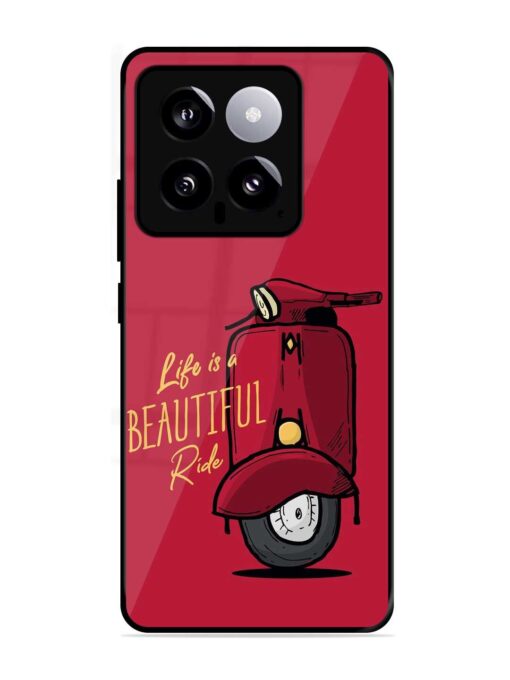 Life Is Beautiful Rides Glossy Metal Phone Cover for Xiaomi Mi 14 (5G)