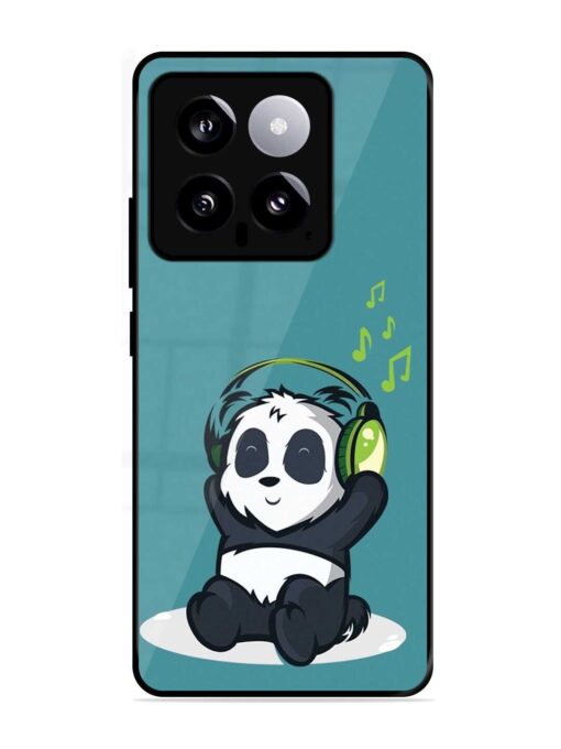 Music Panda Glossy Metal Phone Cover for Xiaomi Mi 14 (5G)