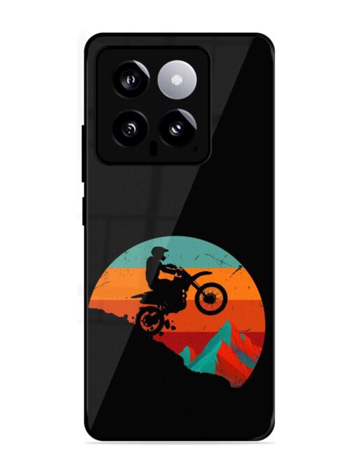 Mountain Bike Glossy Metal Phone Cover for Xiaomi Mi 14 (5G) Zapvi