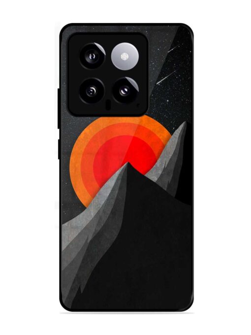 Black Mountain Glossy Metal Phone Cover for Xiaomi Mi 14 (5G)