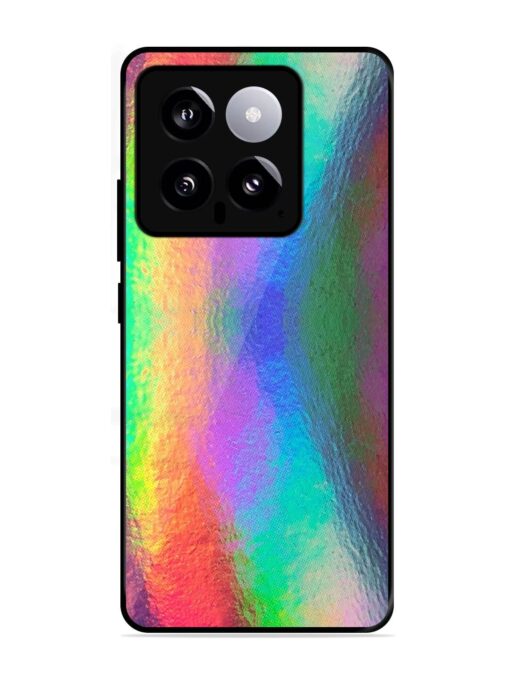 Colorful Holographic Background Glossy Metal TPU Phone Cover for Xiaomi Mi 14 (5G)