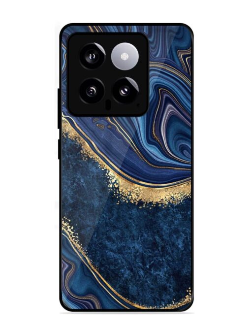 Abstract Background Blue Glossy Metal TPU Phone Cover for Xiaomi Mi 14 (5G) Zapvi